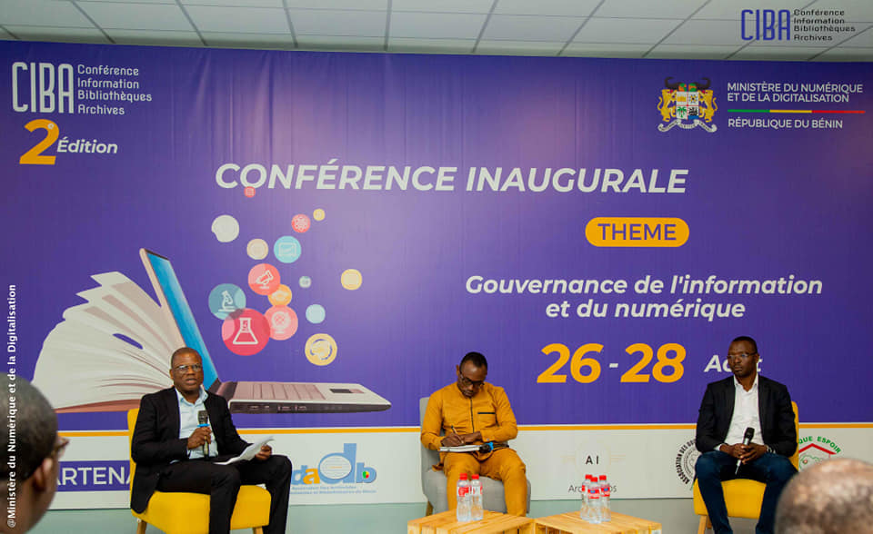 Panel ingénierie documentaire du gouvernement du Bénin, animé par Cokou GAGNON et Armel Hubert LEGUEDE, Conférence Information Bibliothèques Archives (CIBA) 2022