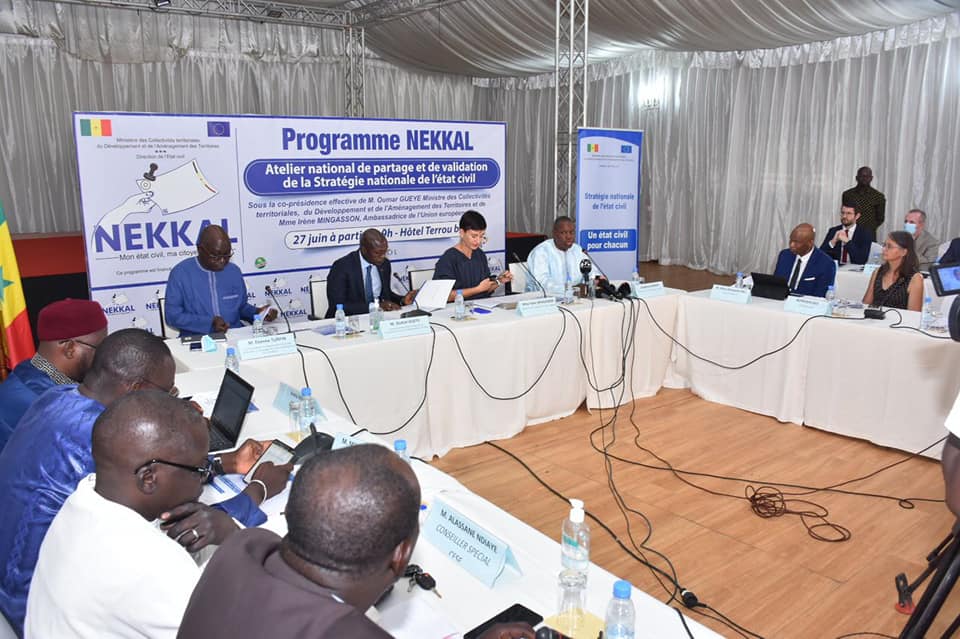 Atelier national de partage et de validation de la Stratégie nationale de l'état civil. L'opération de digitalisation de l'état civil au Sénégal se poursuit.
