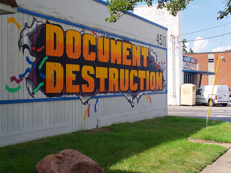 destruction sécurisée des archives, bâtiment de destruction sécurisé de documents