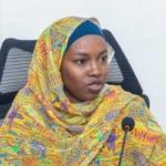 Fatima Goukouni Weddeye ministre des Transports, de l’Aviation civile et de la Météorologie nationale parlant de la dématérialisation des services de transport au Tchad